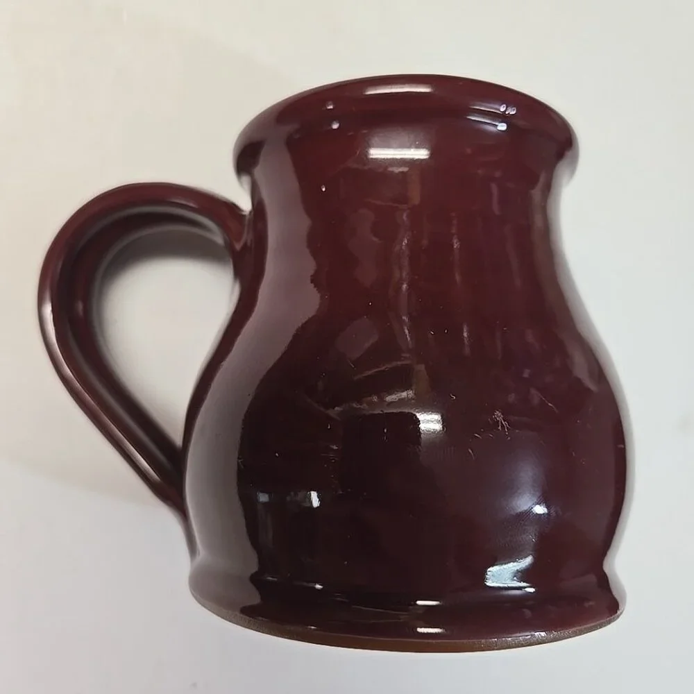 Deneen Pottery Harbor View Cafe Pepin Wisconsin Red Belly Mug Handthrown 2006